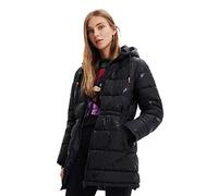 Desigual Padded_AARHUS, 2000 Black Cappotto Lungo Imbottito, S da Donna