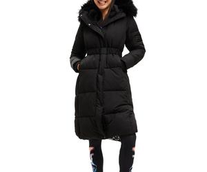 Desigual Padded Noruega Long Overcoat Nero Donna