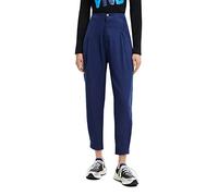 Desigual Pant_solid, 5096 (Blue) Ink, Pantaloni Casual Donna, L