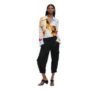 Desigual - Pantaloni capri cargo neri-Nero L