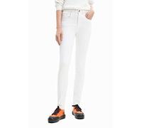 Desigual Pantaloni Casual da Donna, Bianco, 42