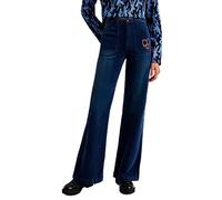 Desigual Pantaloni Casual da Donna myheart, Blu, 42