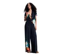 Desigual Donna Pantaloni fluidi tropicali.