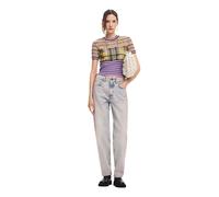 Desigual Pantaloni Lunghi da Donna in Denim Jeans, Blu, 46