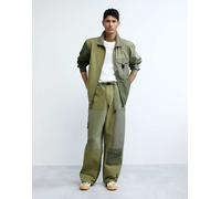 Desigual - Pantaloni lunghi militari verdi-Verde 36