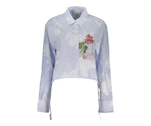 Desigual - Parker Camicia a Righe a Maniche Lunghe - - Blouses & Shirts - Donna - Blu - M