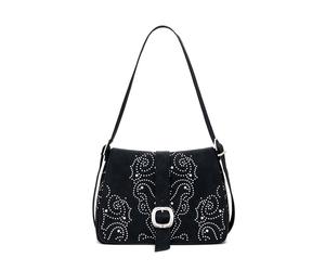 DESIGUAL Piccola borsa a tracolla effetto pelle borchiata