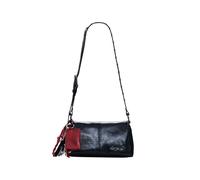 Desigual piccola borsa a tracolla lucida nera-Nero One Size