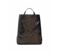 Desigual piccolo zaino ricamato marrone scuro One Size