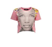 Desigual Pink Cotton Women T-Shirt - XL