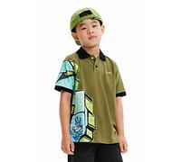 Desigual Polo_Mountain 4092 Kaki, Verde, 8 Anni Bambini e Ragazzi