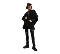 Desigual Poncho_Aladin Milan, 2046 Negro, Black, U da Donna
