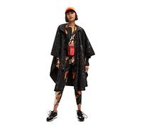 Desigual Poncho_colorama Colima, 2000 Black, Poncho Donna, Nero, Taglia unica