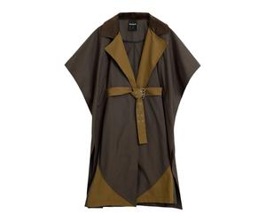 Desigual - Poncho Trenchy Wax - - Jackets - Donna - Marrone - ONE SIZE