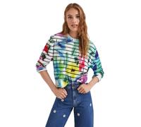 Desigual Pullover A Maglia Piatta Fantasia Multicolore Donna