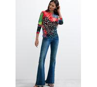 Desigual Pullover blu chiaro / verde erba / salmone / nero Donna - Abbigliamento - Pullover e cardigan - Maglioni - Pullover in maglia fine Desigual XL