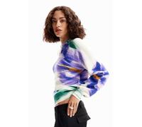 Desigual Pullover_ebro Felpa, Bianco, S Donna