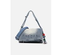 Desigual borsa a tracolla Half Logo Venecia 4.0 Crossbody Bag Denim Raw grigio cadetto