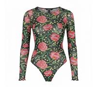 Desigual Sally Donna Body L Maglia Floreale Manica Lunga Aderente Stretch Top