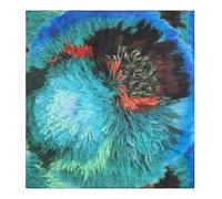 Desigual sciarpa Pompon Rectangle Foulard Turquoise