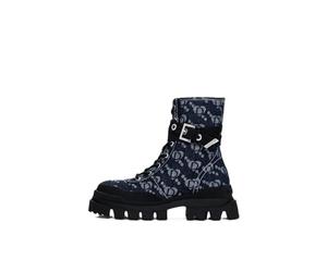 Desigual Shoes 4 Woman Denim Flat, Stivali alla Moda Donna, Blu, 37 EU