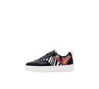 Desigual, Shoes Fancy Patch Black Donna, Nero, 36 EU