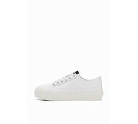 Desigual Shoes_Street Half Logo 1000 White, Scarpe da Ginnastica Donna, Bianco, 36 EU