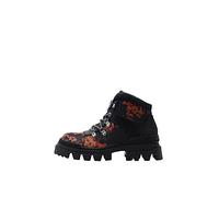 Desigual Shoes_Track Hiking Print, Mid Calf Boot Donna, Nero, 37 EU