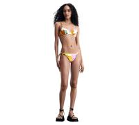 Desigual - Slip bikini blu a fiori-Multi M