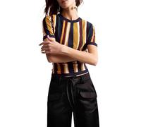 Desigual Stripes Lacroix T-Shirt, Materiale Finishes, XS Donna