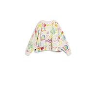 Desigual Sweat_Party Sweatshirt, Bianco, 6 Anni Bambina