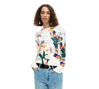 Desigual Nantes L Lacroix Sweatshirt, Bianco, XL Donna