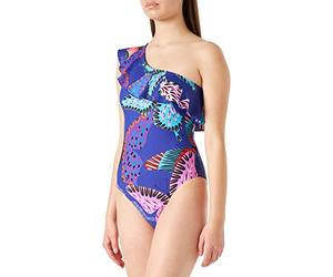 Desigual Swim_Ariel Costume Intero, Blue, XS da Donna