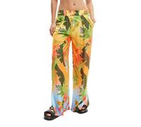 Desigual Swim_Pant Tropical Pa Bikini Bottoms, Colore: Arancione, L Donna