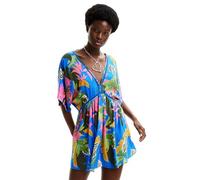 Desigual Swim_Top Tropical Party Bikini, Blu, XL Donna