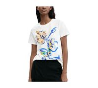 Desigual - T-shirt a maniche corte Garden - - Tops - Donna - Bianco - M