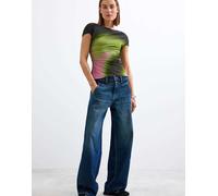 Desigual T-shirt in maglia a maniche corte nera-Nero XS