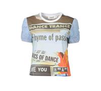 Desigual T-Shirt Maniche Corte Donna Azzurro