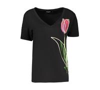 DESIGUAL T-SHIRT MANICHE CORTE DONNA NERO