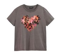 Desigual - Tiger Heart T-Shirt - - Tops - Donna - Nero - L
