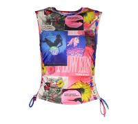 Desigual - Top Blu con Spalline Regolabili - - Tops - Donna - Multicolore - L