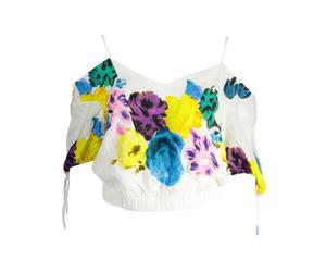 Desigual - Top elegante in viscosa con scollo a V - -Tops -Donna -Multicolore -M