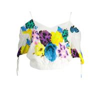 Desigual - Top elegante in viscosa con scollo a V - -Tops -Donna -Multicolore -S