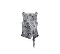 Desigual Top 'Photo Tied' grigio chiaro / nero Donna Desigual M