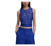 Desigual, ,Tops ,Donna ,Blu ,L Canotta Girocollo