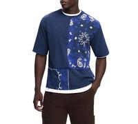Desigual TS_Back Cutting PAI, 5032 Blu Scuro, L, India, L
