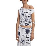 Desigual TS_Breaking News, 1000 White, L