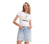 Desigual TS_Dubrovnik 1000 T-Shirt, Bianco, S Donna