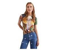 Desigual TS_LEBANEN T-Shirt, Green, XS da Donna