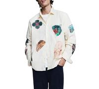 Desigual Uomo Camicia Patchwork Mosaico.